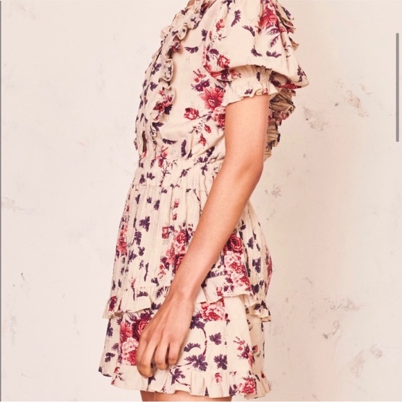 LoveShackFancy Sutton Mini Dress Floral - Picture 4 of 9